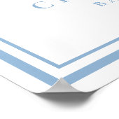 Blue Baby Shower Welcome Poster | Vintage Pram (Coin)