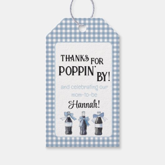 Blue Baby Soda Ready to POP  Cadeaulabel (Voorkant)