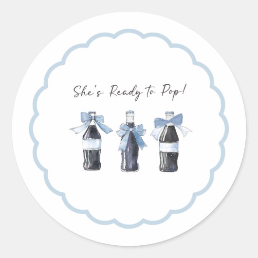 Blue Baby Soda Ready to POP! Ronde Sticker (Voorkant)