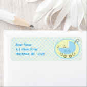 Blue Baby Stroller Label (Insitu)