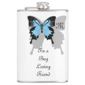 Blue Backed Butterfly Shadow Monogram Heupfles (Voorkant)