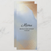 Blue Background Gold Texture Menu (Voorkant / Achterkant)