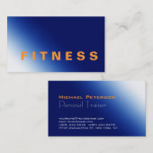 Blue Background Trainer Fitness Visitekaartje (Voorkant / Achterkant)