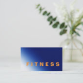 Blue Background Trainer Fitness Visitekaartje (Staand voorkant)