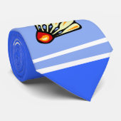 Blue Badminton Stropdas (Opgerold)