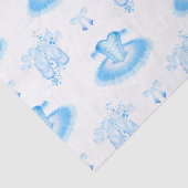 Blue Ballet Birthday Tutu & Pointe Shoes Tissuepapier (Detail)