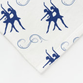 Blue Ballet Dancer Pattern Fleece Deken (Hoek)