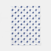 Blue Ballet Dancer Pattern Fleece Deken (Voorkant)