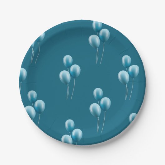 Blue Ballons patronen Papier Bord (Voorkant)