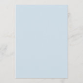 Blue Balloon Eucalyptus Baby voorspellingen spel K Advieskaart (Achterkant)