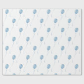 Blue Balloon Gift Wrapping Papier cadeau (Plat)