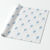 Blue Balloon Gift Wrapping Papier cadeau (Déroulé)