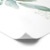 Blue Balloon Greenery Baby Shower Welcome Poster (Hoek)