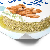 Blue Balloon Teddy Bear Cards and Gifts Poster (Coin)