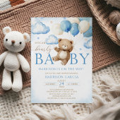 Blue Balloon We kunnen nauwelijks wachten op Baby Kaart