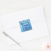 Blue Balloons Afstuderen Dank u envelop afdichting Vierkante Sticker (Envelop)