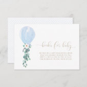 Blue Balloons Boeken voor Baby Request Kaart (Voorkant / Achterkant)