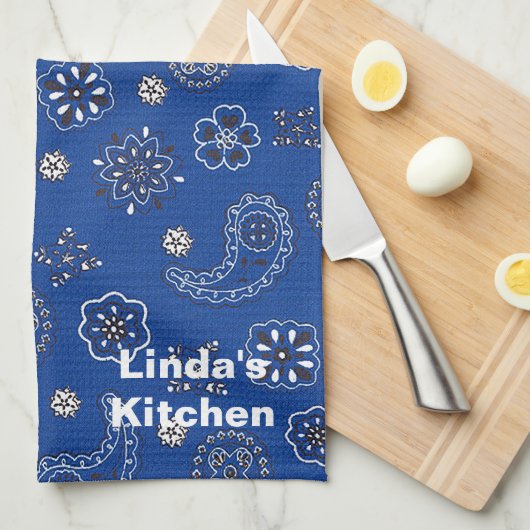 Blue Bandana Kitchen Towel Theedoek (Quarter Fold)