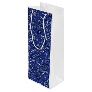 Blue Bandana Western Cowboy Adventure Ranch Plezie Wijn Cadeautas