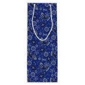 Blue Bandana Western Cowboy Adventure Ranch Plezie Wijn Cadeautas (Achterkant)