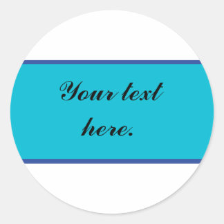 Blue Banner Sticker met aangepaste tekst