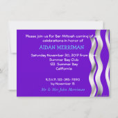 Blue Bar Mitzvah Kaart (Achterkant)