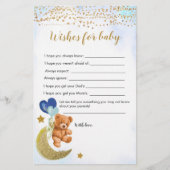 Blue Barly Baby shower wenst Baby (Voorkant)