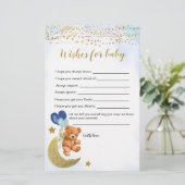Blue Barly Baby shower wenst Baby (Staand voorkant)