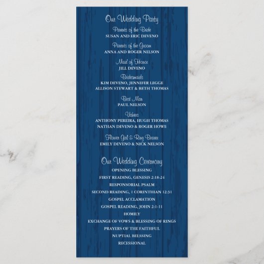 Blue Barn Mason Jar Zonnebloem Trouwprogramma Programma (Achterkant)