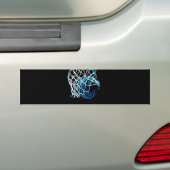 Blue Basketball Bumpersticker (Op auto)