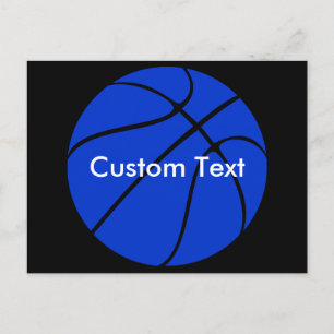 Blue Basketball Custom Team Name of Text Sports Briefkaart