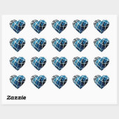 Blue Basketball Hart Sticker (Vel)