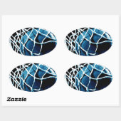 Blue Basketball Ovale Sticker (Vel)