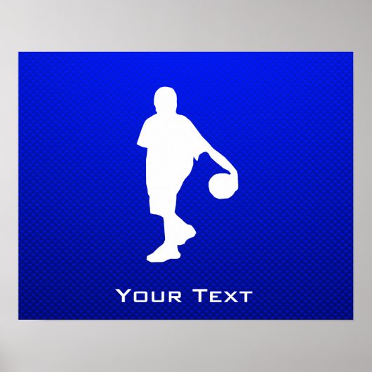 Blue Basketball Poster (Voorkant)