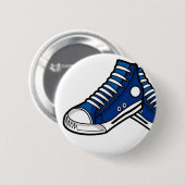 Blue Basketball Sneaker Button (Voorkant /achterkant)