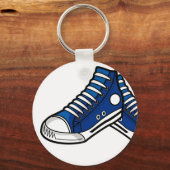 Blue Basketball Sneaker Sleutelhanger (Voorkant)