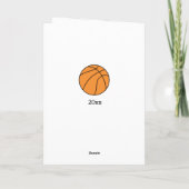 Blue Basketball Sport 14e carte d'anniversaire (Dos)