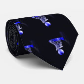Blue Basketball Stropdas (Opgerold)
