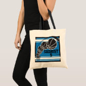 Blue Basketball Tote Bag (Voorkant (product))