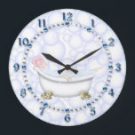 Blue Bathroom<br><div class="desc">Just right for the bathroom this bubble filled and relaxing bath soak scene is in shades of blue with shiny numerals and accents. artwork ©delightful-Doodles</div>