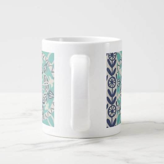 Blue Batik Tile I Extra Grote Mok (Achterkant)