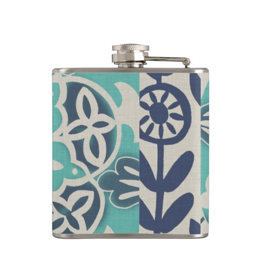 Blue Batik Tile I Heupfles (Achterkant)