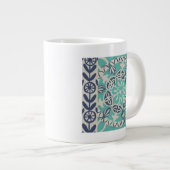 Blue Batik Tile I Jumbo Mok (Voorkant rechts)