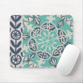 Blue Batik Tile I Muismat (Met muis)