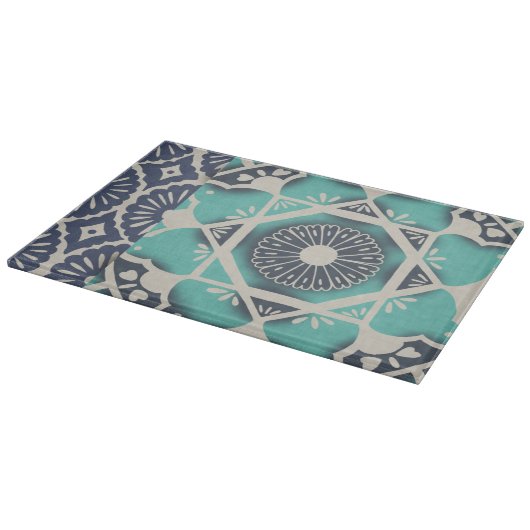 Blue Batik Tile II Snijplank (Hoek)