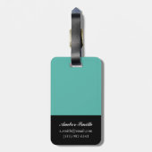 Blue Batik Tile III Bagagelabel (Achterkant verticaal)