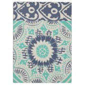 Blue Batik Tile III Klembord (Achterkant)