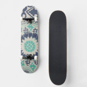 Blue Batik Tile III Skateboard (Voorkant)