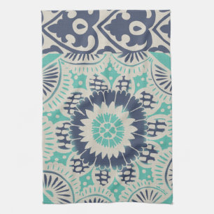 Blue Batik Tile III Theedoek