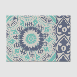 Blue Batik Tile III Tissuepapier